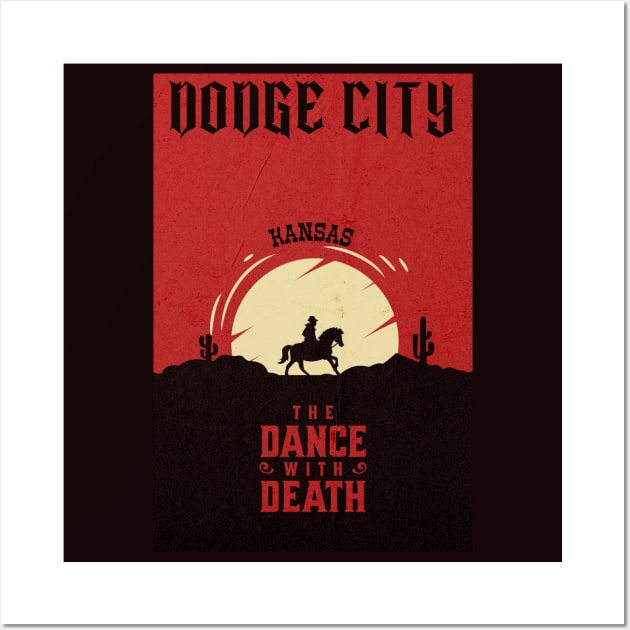 Dodge City Kansas wild west town Wall Art by The Owlhoot 